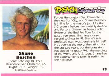 1992 Beach Sports #73 Shane Beschen Back